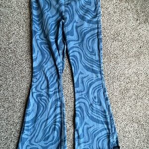 Hollister vintage Blue Swirl Pattern Flared Pants